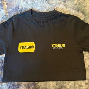 Black T-Shirt with Yellow Standard Logo